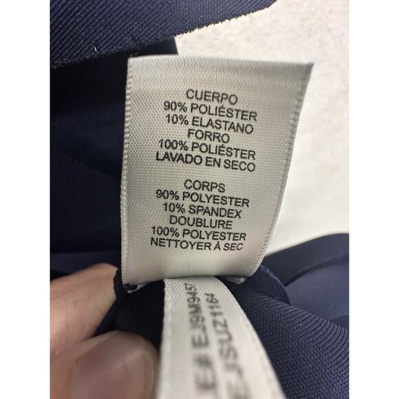 Eliza J Womens Size 12 One Shoulder Scuba Cocktail Dress with Ruffle Sleeve - Picture 10 of 12